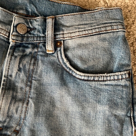 Acne Studios Melk Light Blue High Rise Slim Fit Crop Denim Jeans - Picture 11 of 16